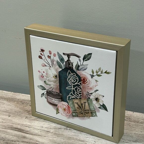 Louis Vuitton Floral Decor with Green and Pink Accents - Picture 4 of 6